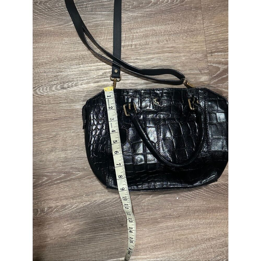 Ashwood black small croc embossed leather purse - Picture 9 of 10